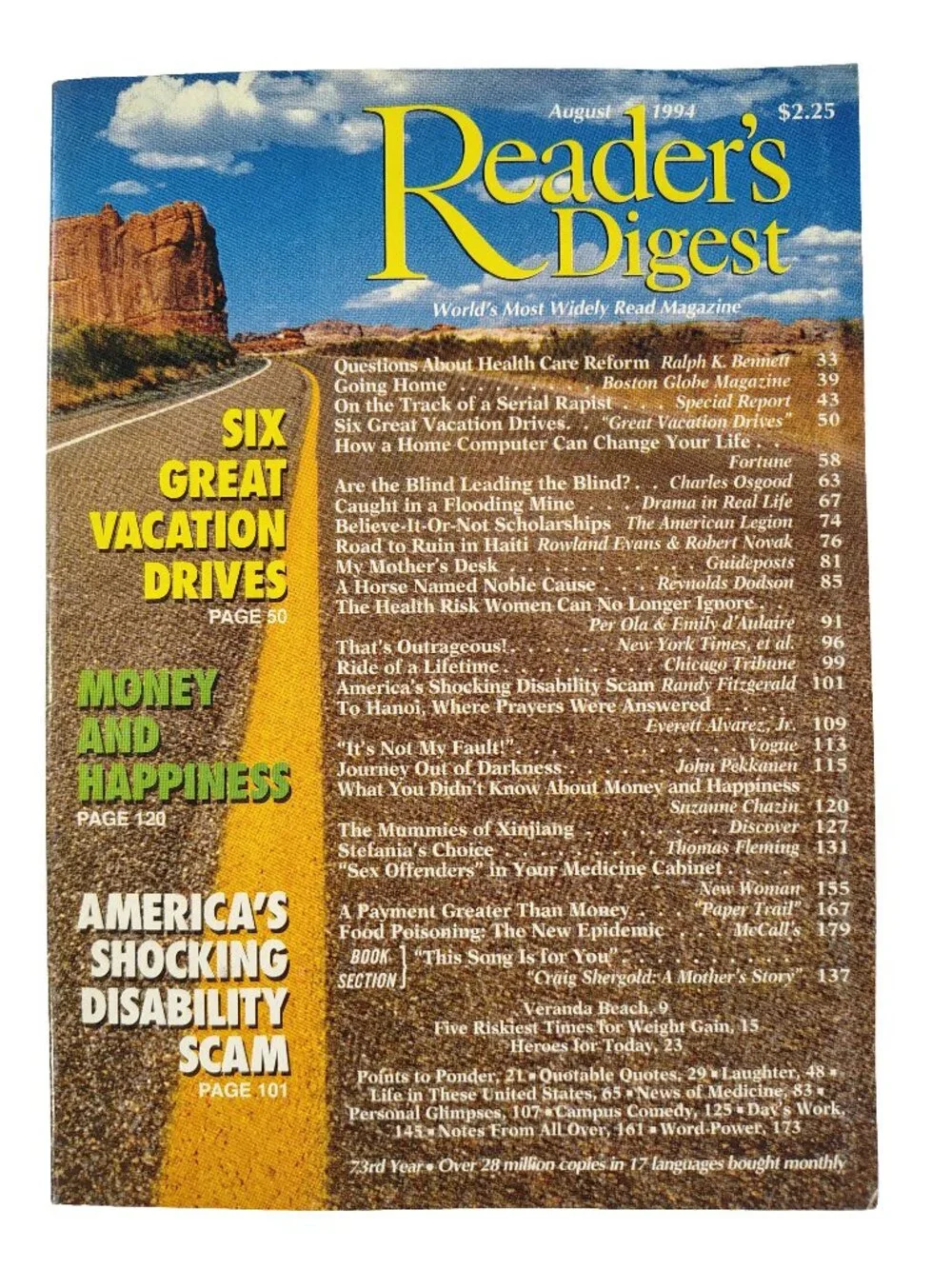 Rare Near Mint Condition Vintage August 1994 Edition Of Reader's Digest